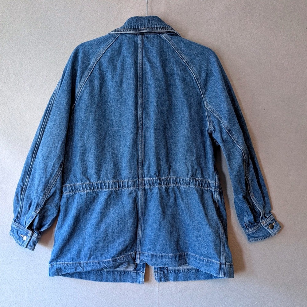 Old Navy x Christopher John Rogers Denim Chore Jacket Blue Utility Womens Large - Picture 6 of 10